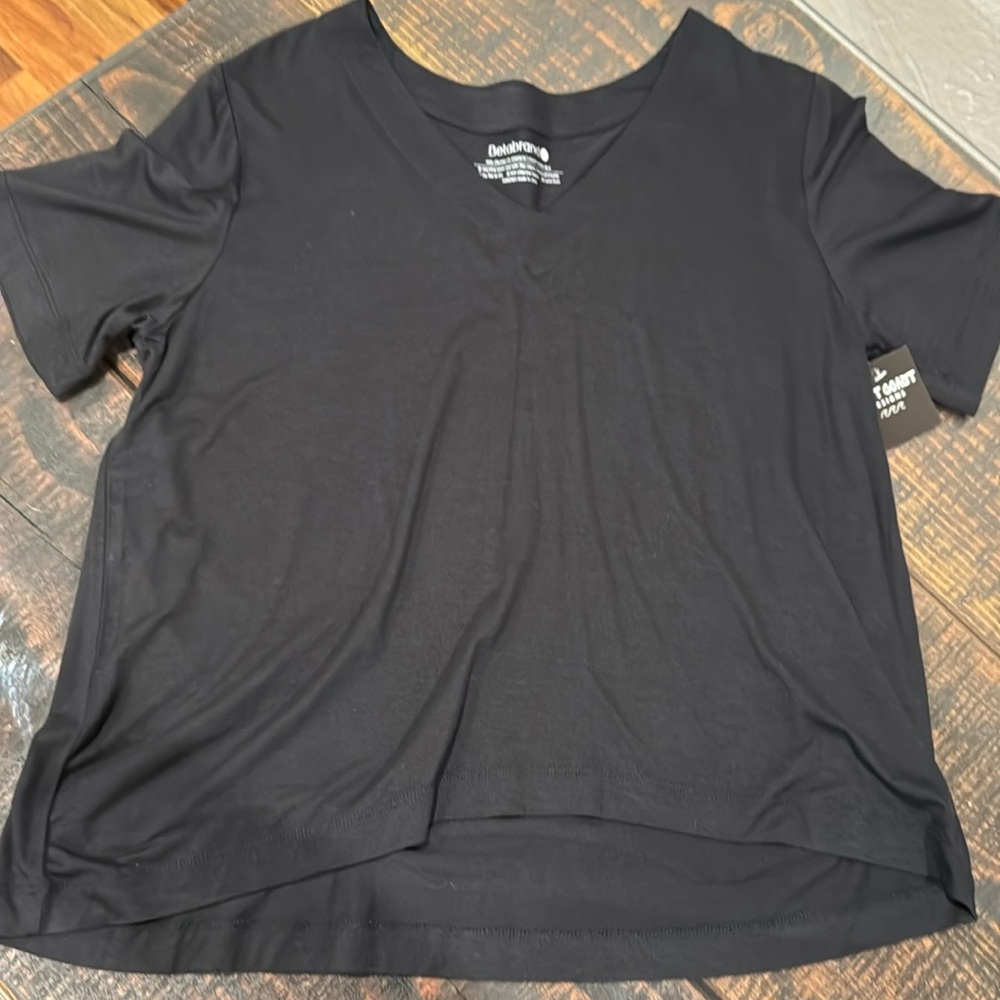 Betabrand Essential V-Neck Short Sleeve in Black NWT S-2XL.